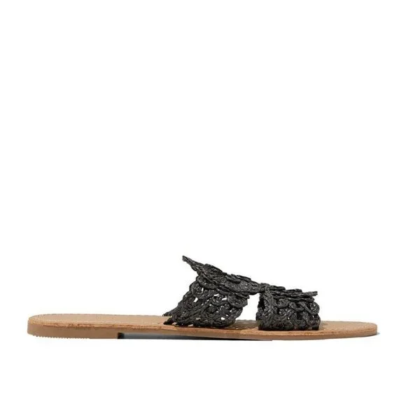 Sportsgirl Chloe Woven Slide Black Sandals Women Size 9 New With Box RRP$59.95 - Picture 4 of 5
